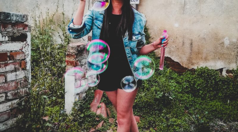 burbujas con aplicación
