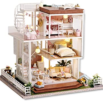Ideas de casas de muñecas de madera para niñas y para adultos en navidad